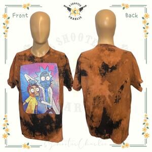 Rick And Morty Ripple Junction Shirt Adult Large Brown Tie Dye Adult Swim